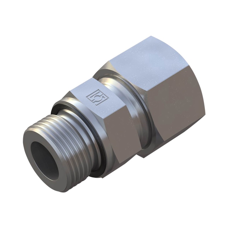 Straight Male Stud FittingSize / Type: 38S1 BSPMetallic Sealingwith Cutting Ring & Union NutSteel, Zinc/Nickel-Plated