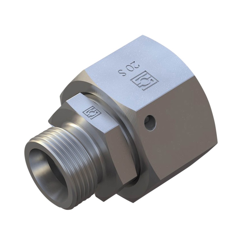 Straight Reducer for Tube Endswith 24 Taper / O-RingSize / Type1: 28LSize / Type2: 08Lonly Fitting BodySteel, Zinc/Nickel-Plated