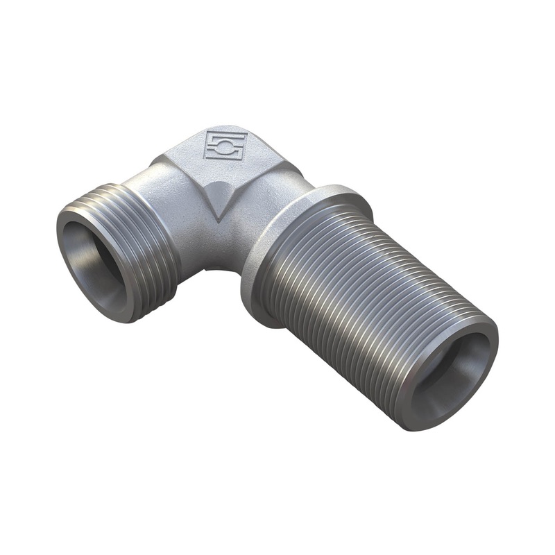 Elbow Bulkhead FittingSize / Type: 08SFitting Body onlySteel, Zinc/Nickel-Plated