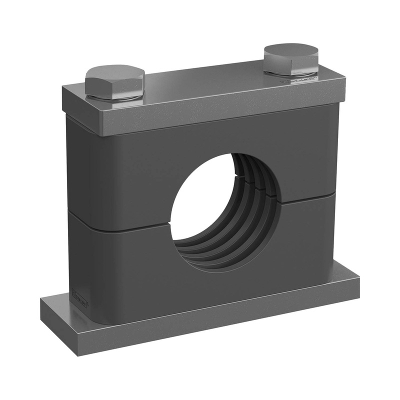 Clamp AssembliesHeavy Series Size 8S114mm Polyamide W3Cover Plate, Hex Head BoltWeld Plate
