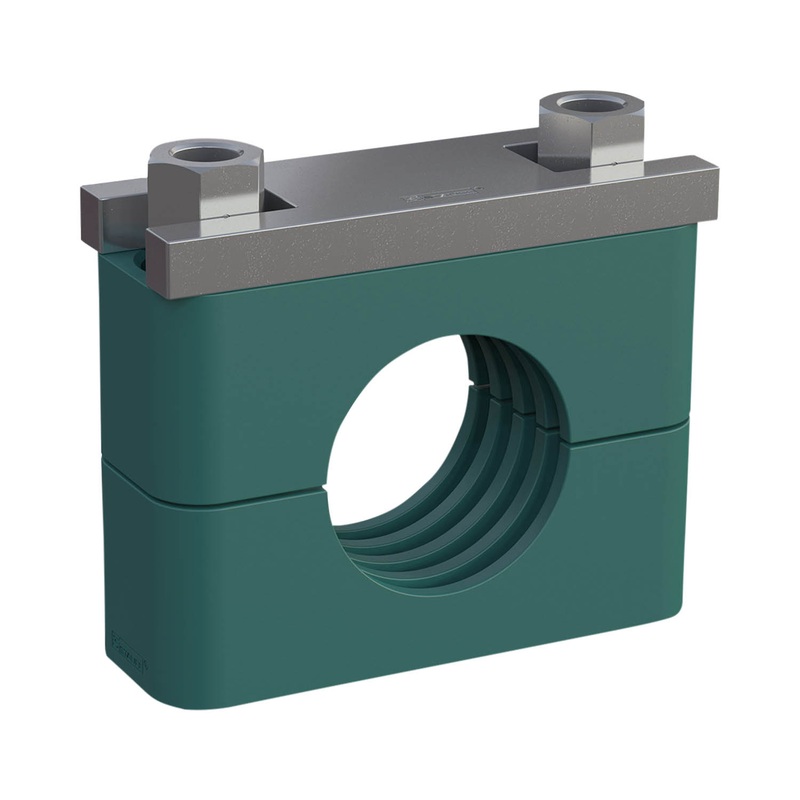 Clamp AssemblyHeavy Series Size 3S16mm Polypropylene W3Safety Plate, Stacking BoltProfiled, with Initial Tension
