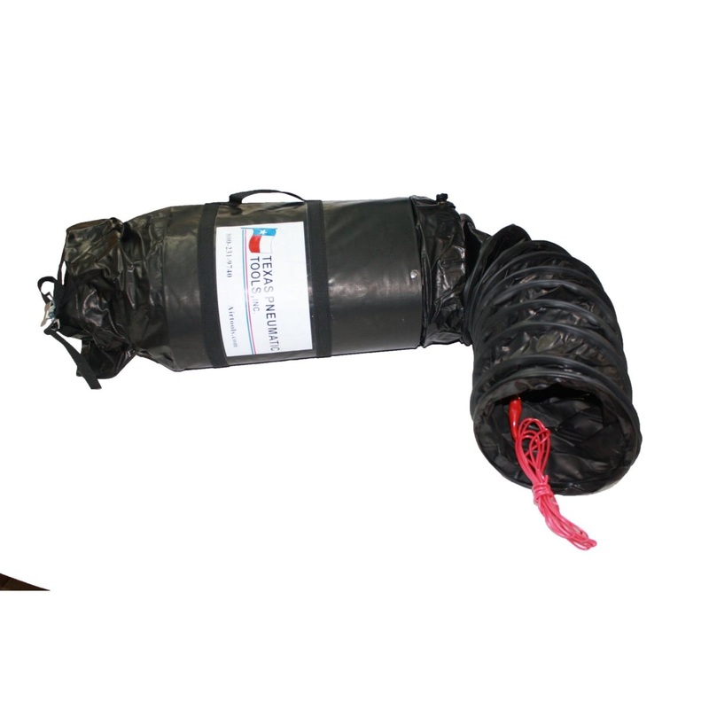 TX-SAC-N-GO-8-C - 8" Electrically Conductive Ducting w/ Attached Storage Bag.