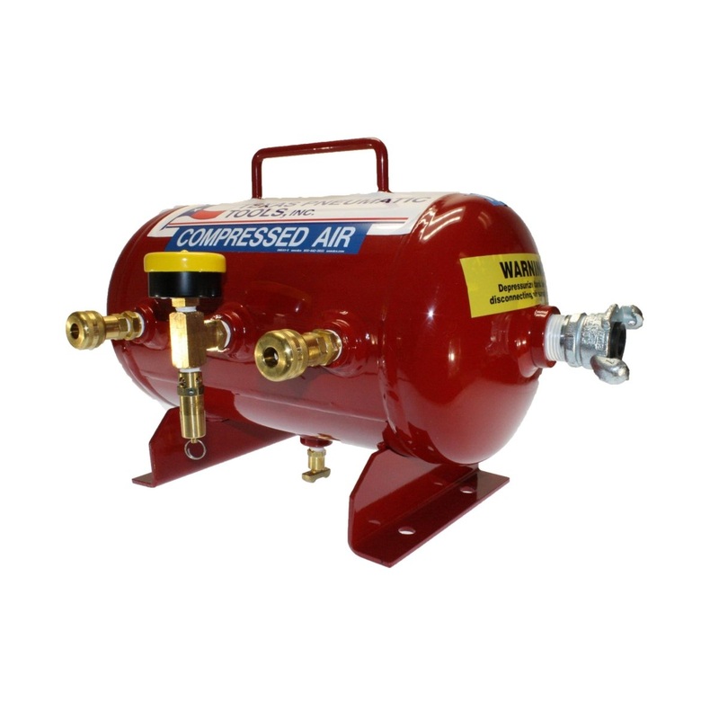 X-3AMF-TQC(1/2) - Air Manifold (2.5 Gal, ASME Tank w/ 1/4" Industrial Quick Connect Fittings)