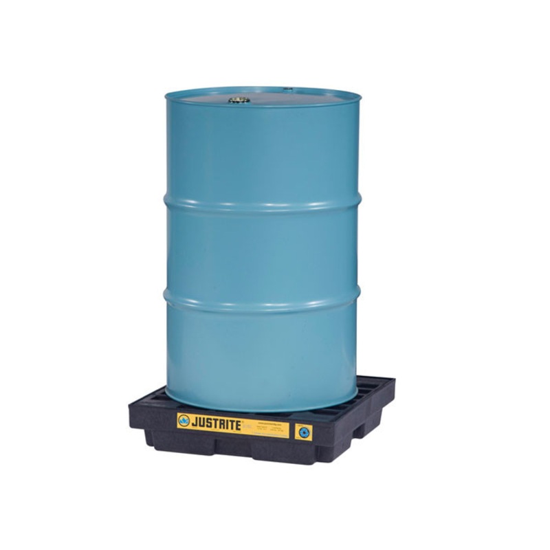1 Drum Accumulation Center, 12 Gallon Spill Capacity, EcoPolyBlend, No Drain, Black - 28653