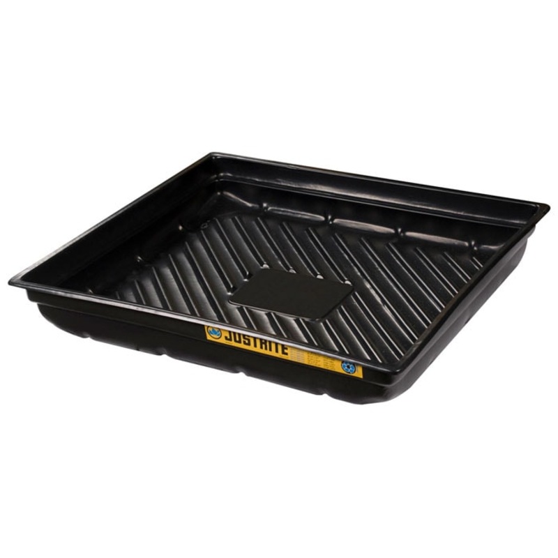 37.75"W x 34"D x 5.5"H, 23 Gallon Spill Capacity, Spill Tray for Indoor/Outdoor Use, EcoPolyBlend, Black - 28718