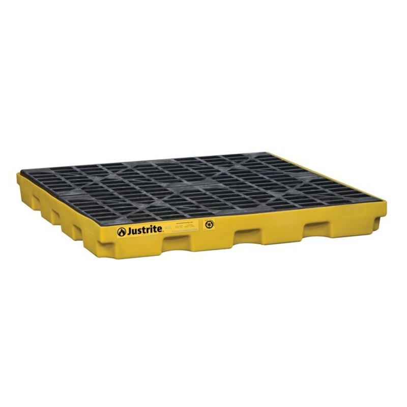 4 Drum Accumulation Center, 49 Gallon Spill Capacity, EcoPolyBlend, No Drain, Yellow - 28656