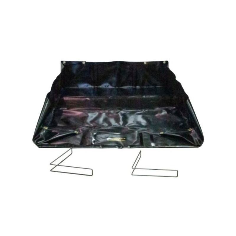 4' x 8' x 12", 238 Gallon Spill Capacity, Spill Berm with Angle Brackets, QuickBerm, Black - 28067