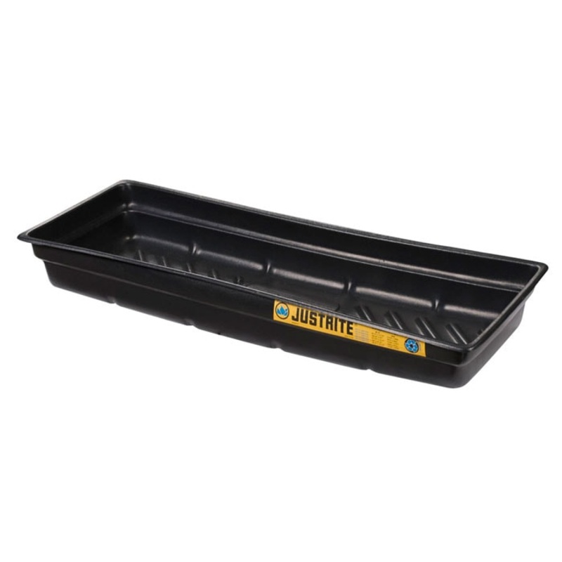 46"W x 16"D x 5.5"H, 12 Gallon Spill Capacity, Spill Tray for Indoor/Outdoor Use, EcoPolyBlend, Black - 28715