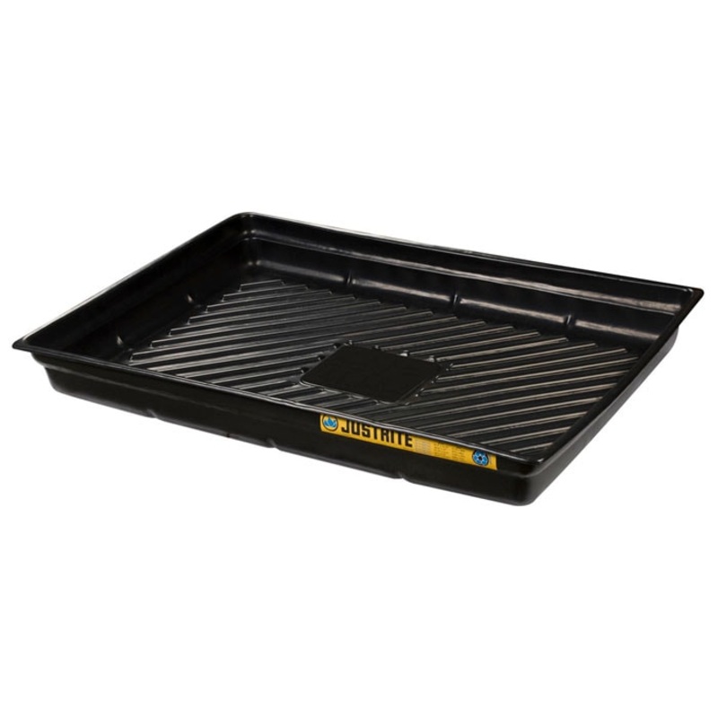 47"W x 33"D x 5.5"H, 29 Gallon Spill Capacity, Spill Tray for Indoor/Outdoor Use, EcoPolyBlend, Black - 28719