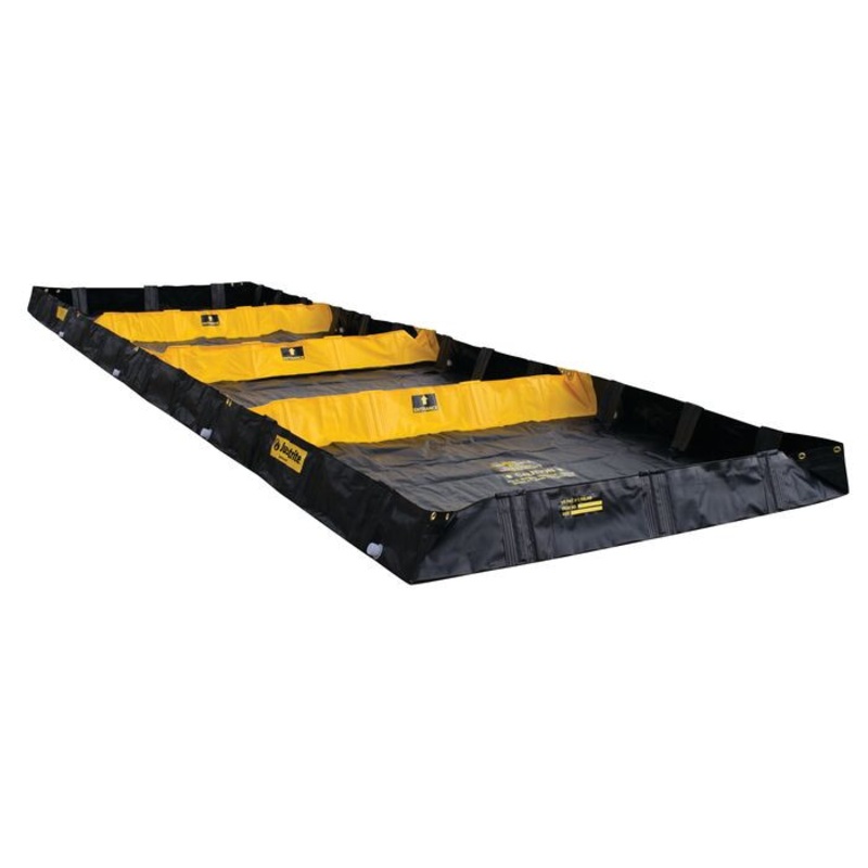 6' x 20' x 8", 598 Gallon Spill Capacity, 4-Zone Decontamination Spill Containment Berm, QuickBerm - 28574