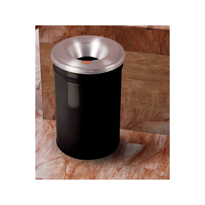 55 Gallon, Cease-Fire Waste Receptacle, Safety Drum Can With Aluminum Head, Black - 26655K