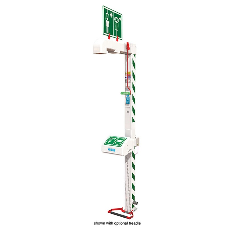 Floor Mount, Closed ABS Bowl, Freeze Protected Hughes Combination Shower, Stainless Steel Pipe, 240V - H5GS45G-2H