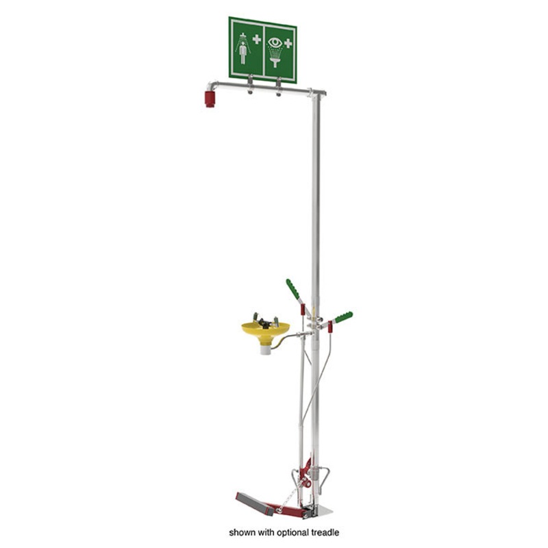 Floor Mount, Open ABS Bowl, Self-Draining Hughes Combination Shower, Stainless Steel Pipe - SD18GS75G