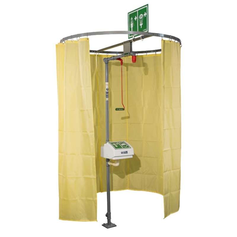 Hughes Safety Shower Modesty Curtain, Pipe-Mounted - CURTAIN-PM