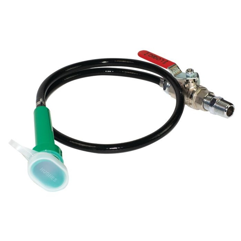 Keg-Mounted, 1 In-Line Nozzle, Hughes Handheld Drench Hose Eyewash Station - OPT50