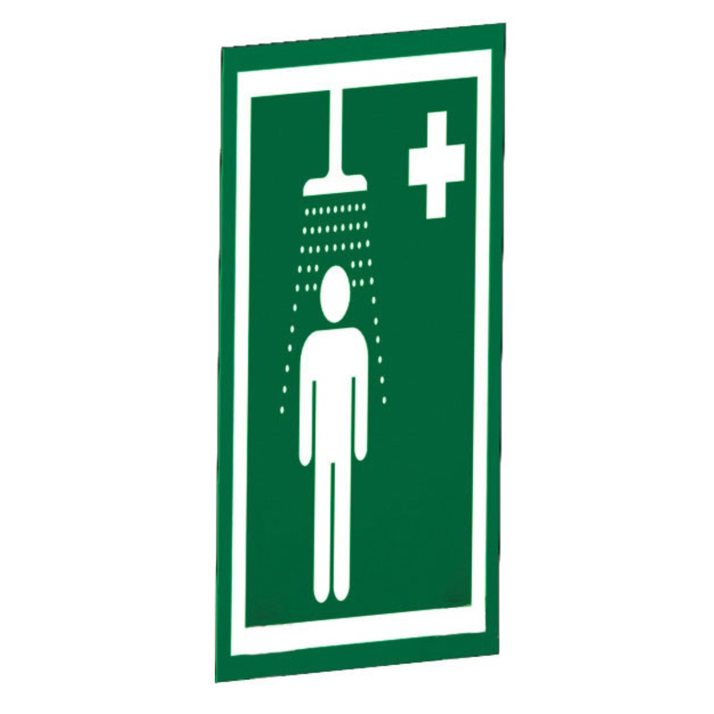 Universal Safety Shower Sign for Wall Mounting - S-BRAC-SIGN-WAL