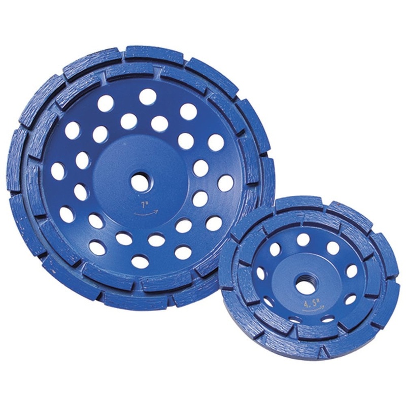 CGBD4000 Diamond Products Star Blue Double Row Cup Grinder 4-1/2? x 5/8-11 Double Row CORE CUT D5B